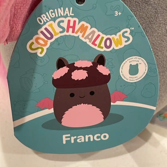 ⚡️NWT 8” Franco the Fuzzy Mushroom Bat Squishmallow - Picture 6 of 7